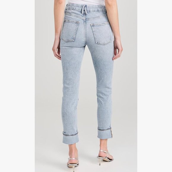 Good American Good Classic Cuffed Jeans - Picture 2 of 16